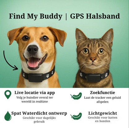 Find My Buddy | GPS Halsband voor honden en katten